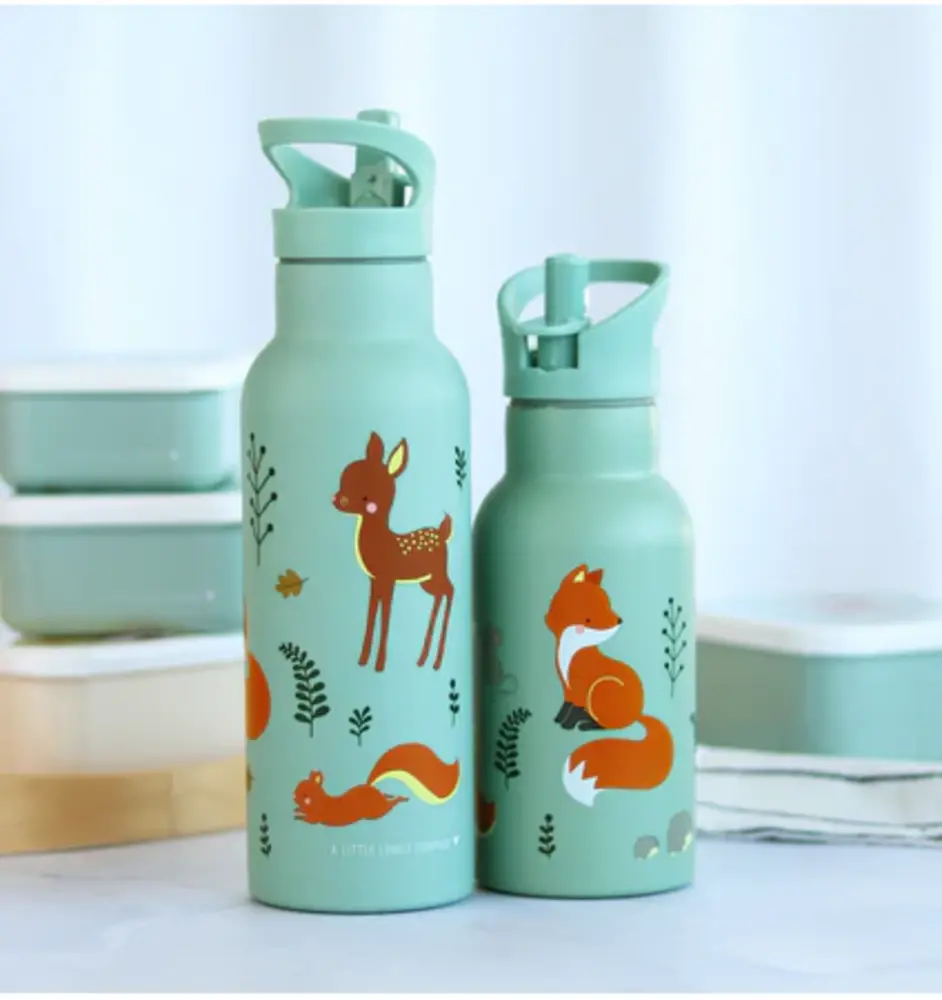 A Little Lovely Company XL RVS Drinkfles Bosvriendjes A Little Lovely Company XL RVS Drinkfles Bosvriendjes