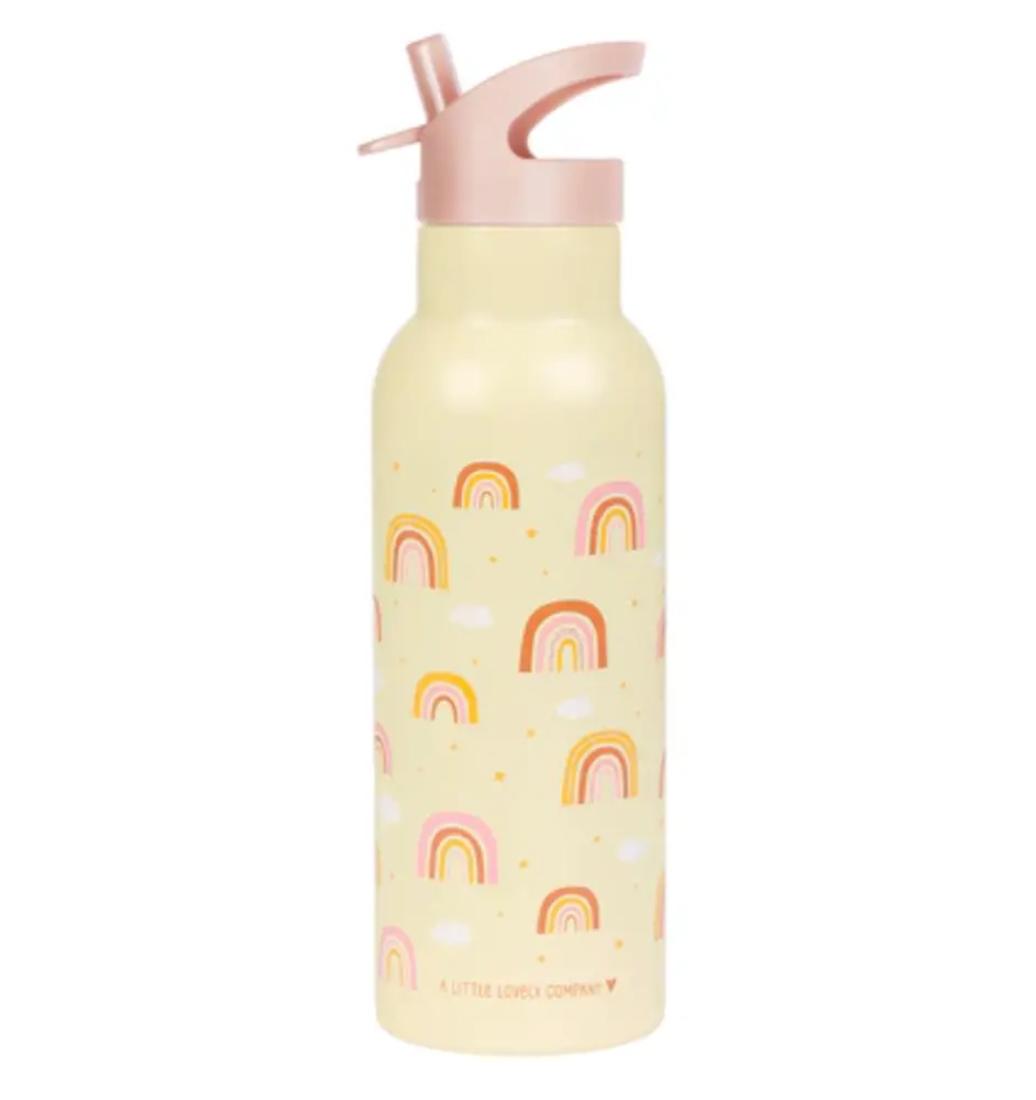 A Little Lovely Company XL RVS Drinkfles Regenbogen A Little Lovely Company XL RVS Drinkfles Regenbogen