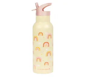 A Little Lovely Company XL RVS Drinkfles Regenbogen A Little Lovely Company XL RVS Drinkfles Regenbogen