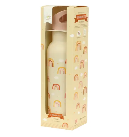A Little Lovely Company XL RVS Drinkfles Regenbogen A Little Lovely Company XL RVS Drinkfles Regenbogen