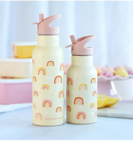 A Little Lovely Company XL RVS Drinkfles Regenbogen A Little Lovely Company XL RVS Drinkfles Regenbogen