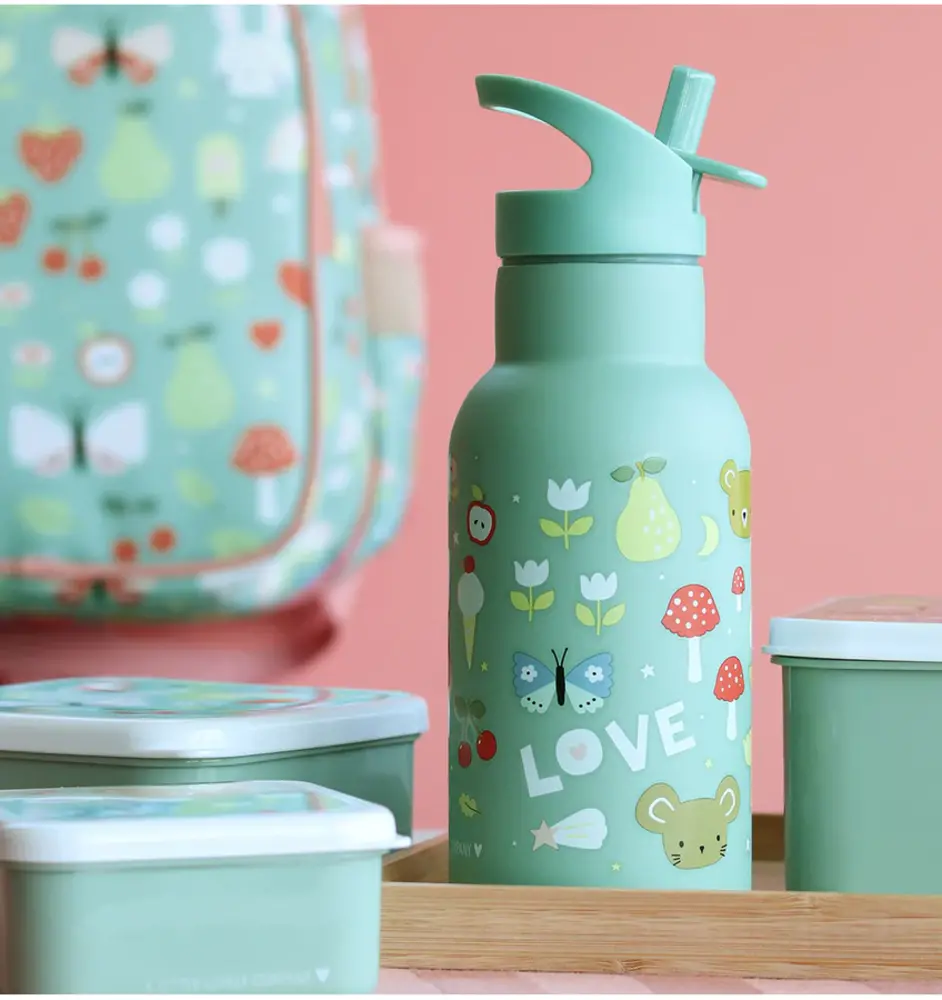 A Little Lovely Company RVS Drinkfles Joy A Little Lovely Company RVS Drinkfles Joy