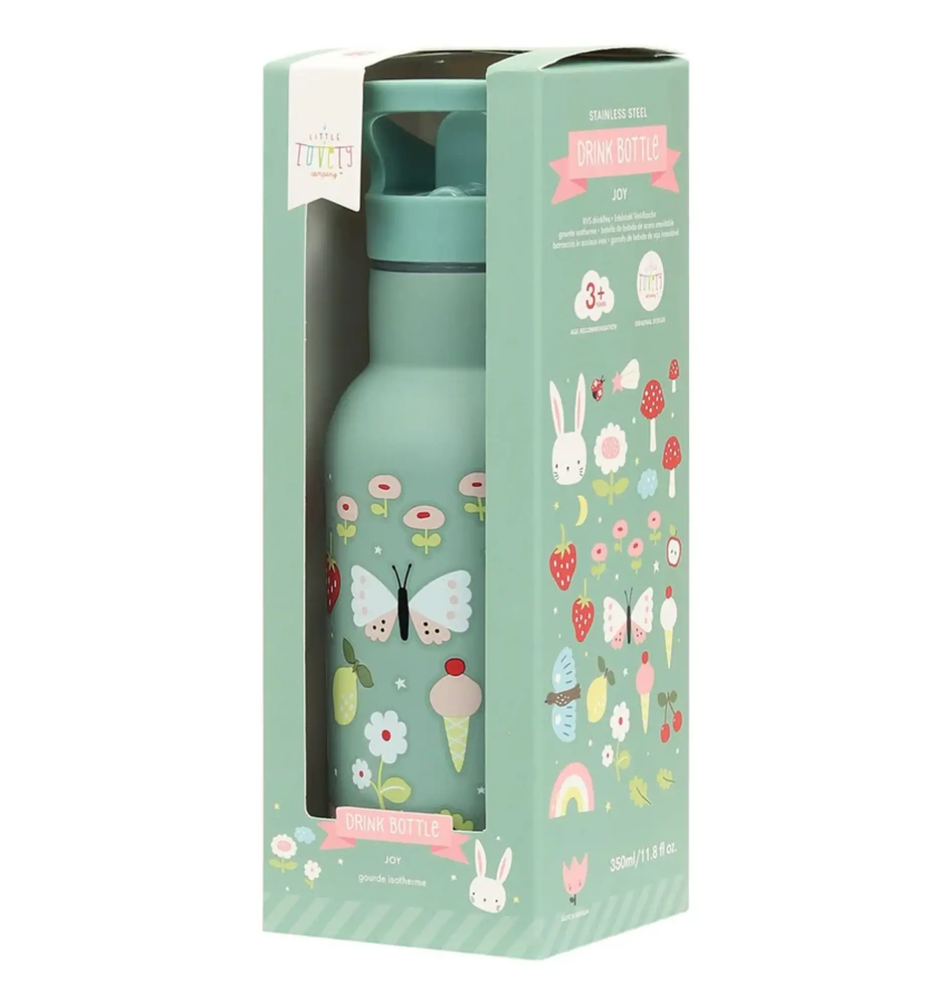 Serviesset FUN HOUSE BARBAPAPA Glas, bord 22 cm en 16 cm, bestek