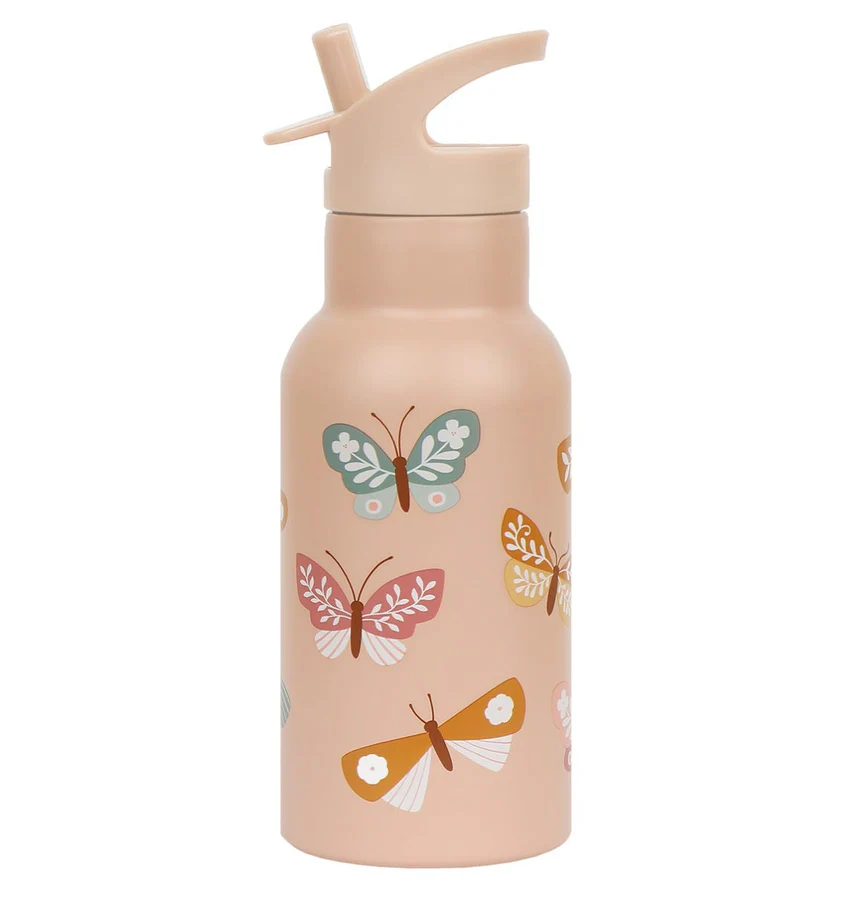 RVS Drinkfles Vlinders afbeelding