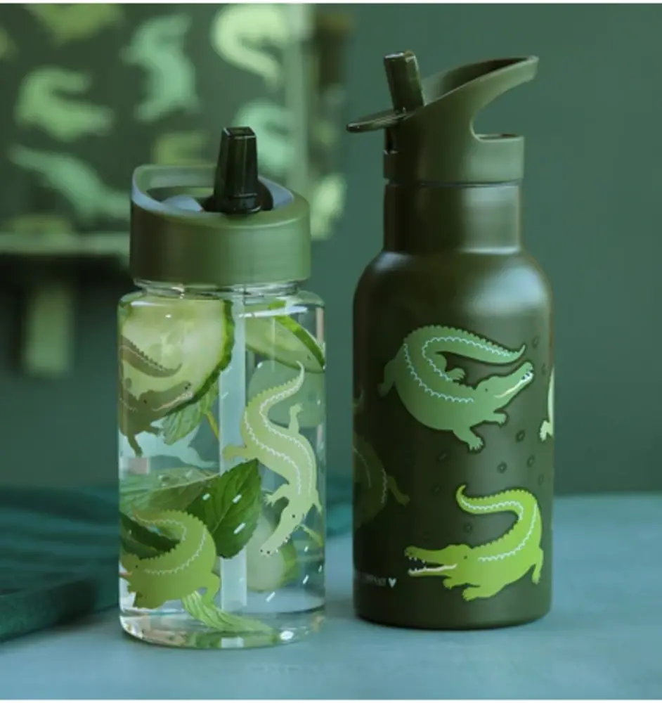 A Little Lovely Company Drinkfles Krokodillen A Little Lovely Company Drinkfles Krokodillen