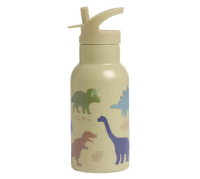A Little Lovely Company RVS Drinkfles Dinosaurussen A Little Lovely Company RVS Drinkfles Dinosaurussen