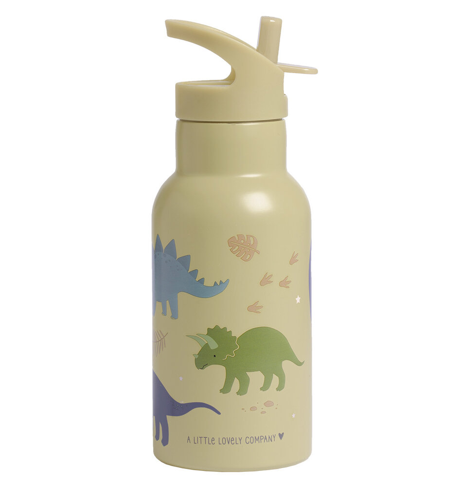 A Little Lovely Company RVS Drinkfles Dinosaurussen A Little Lovely Company RVS Drinkfles Dinosaurussen