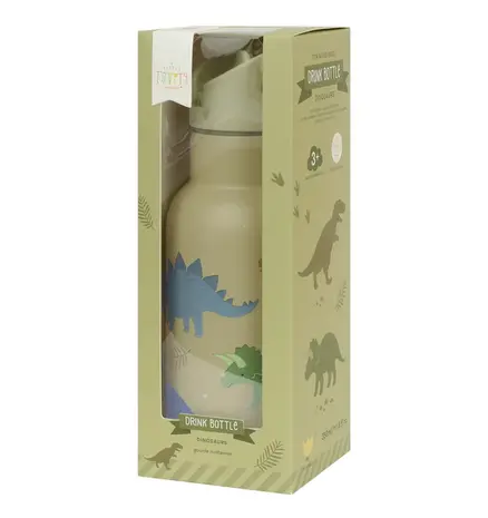 A Little Lovely Company RVS Drinkfles Dinosaurussen A Little Lovely Company RVS Drinkfles Dinosaurussen