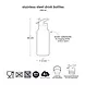 A Little Lovely Company RVS Drinkfles Dinosaurussen A Little Lovely Company RVS Drinkfles Dinosaurussen