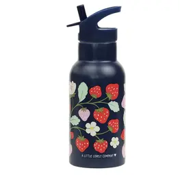 A Little Lovely Company RVS Drinkfles Aardbeien A Little Lovely Company RVS Drinkfles Aardbeien