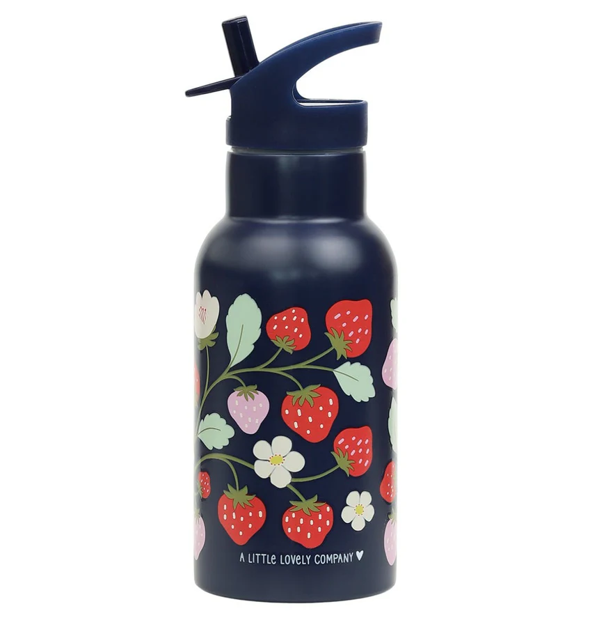 RVS Drinkfles Aardbeien afbeelding