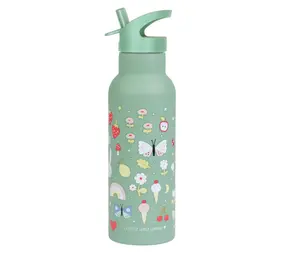 A Little Lovely Company XL RVS Drinkfles Joy A Little Lovely Company XL RVS Drinkfles Joy