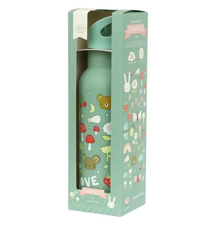 A Little Lovely Company XL RVS Drinkfles Joy A Little Lovely Company XL RVS Drinkfles Joy