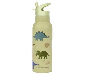 A Little Lovely Company XL RVS Drinkfles Dinosaurussen A Little Lovely Company XL RVS Drinkfles Dinosaurussen