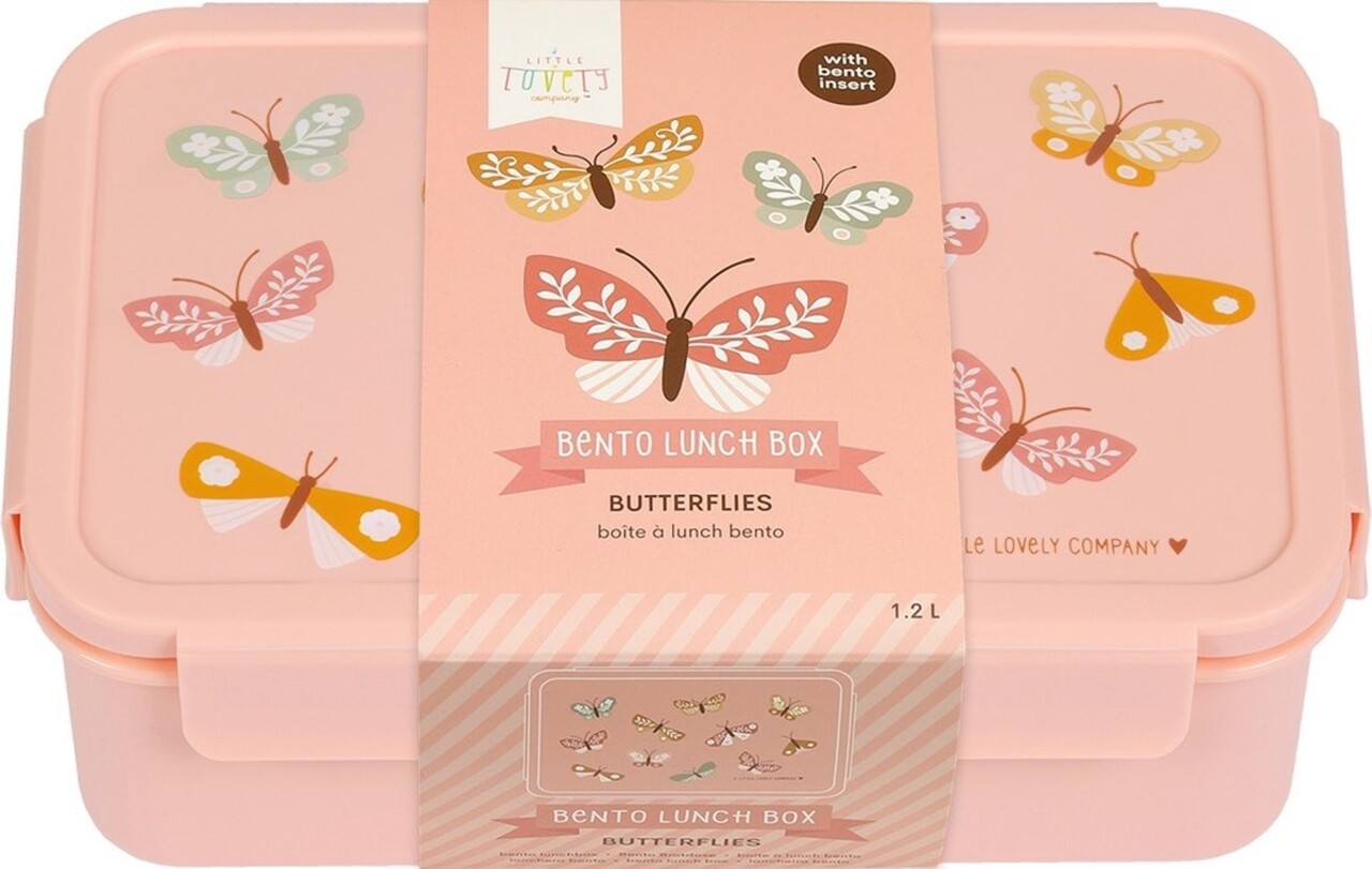 A Little Lovely Company Bento lunchbox Vlinders A Little Lovely Company Bento lunchbox Vlinders