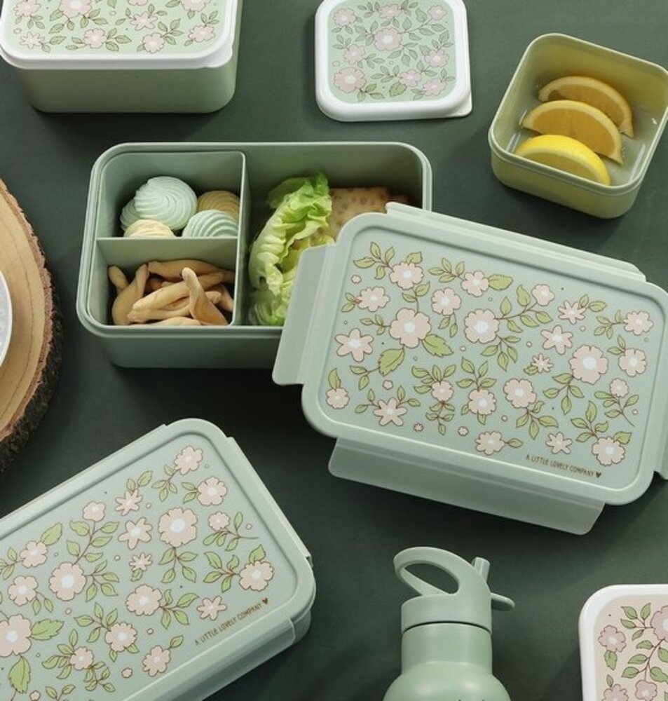 A Little Lovely Company Bento lunchbox Bloesems Salie A Little Lovely Company Bento lunchbox Bloesems Salie