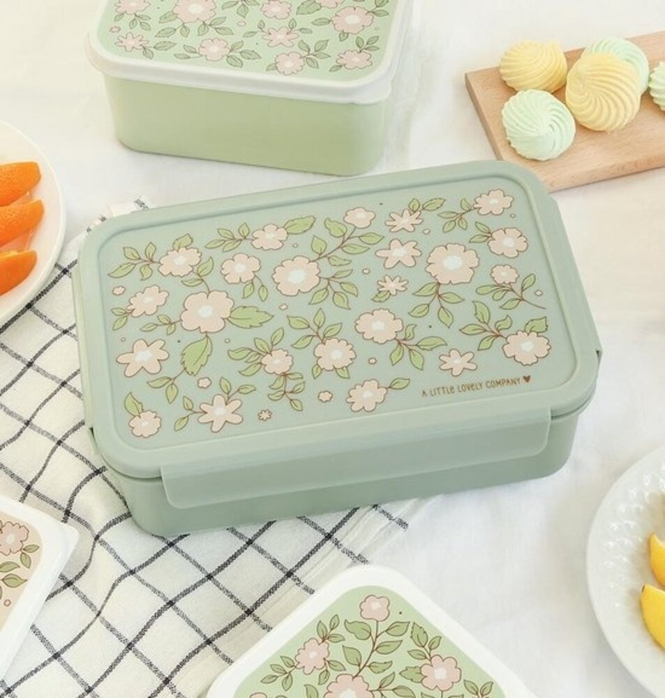 A Little Lovely Company Bento lunchbox Bloesems Salie A Little Lovely Company Bento lunchbox Bloesems Salie