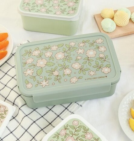 A Little Lovely Company Bento lunchbox Bloesems Salie A Little Lovely Company Bento lunchbox Bloesems Salie