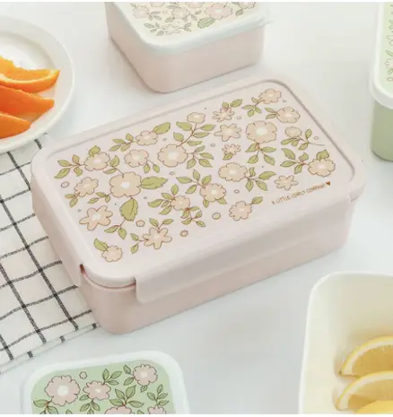 A Little Lovely Company Bento lunchbox Bloesems Roze A Little Lovely Company Bento lunchbox Bloesems Roze