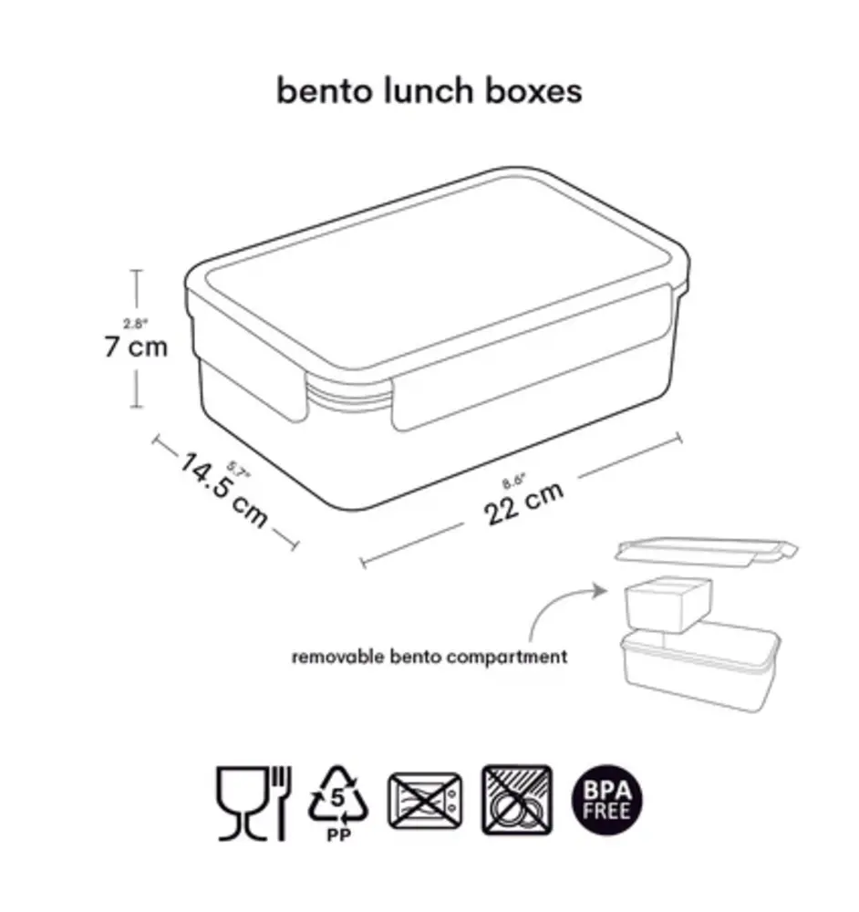 A Little Lovely Company Bento lunchbox Bloesems Roze A Little Lovely Company Bento lunchbox Bloesems Roze