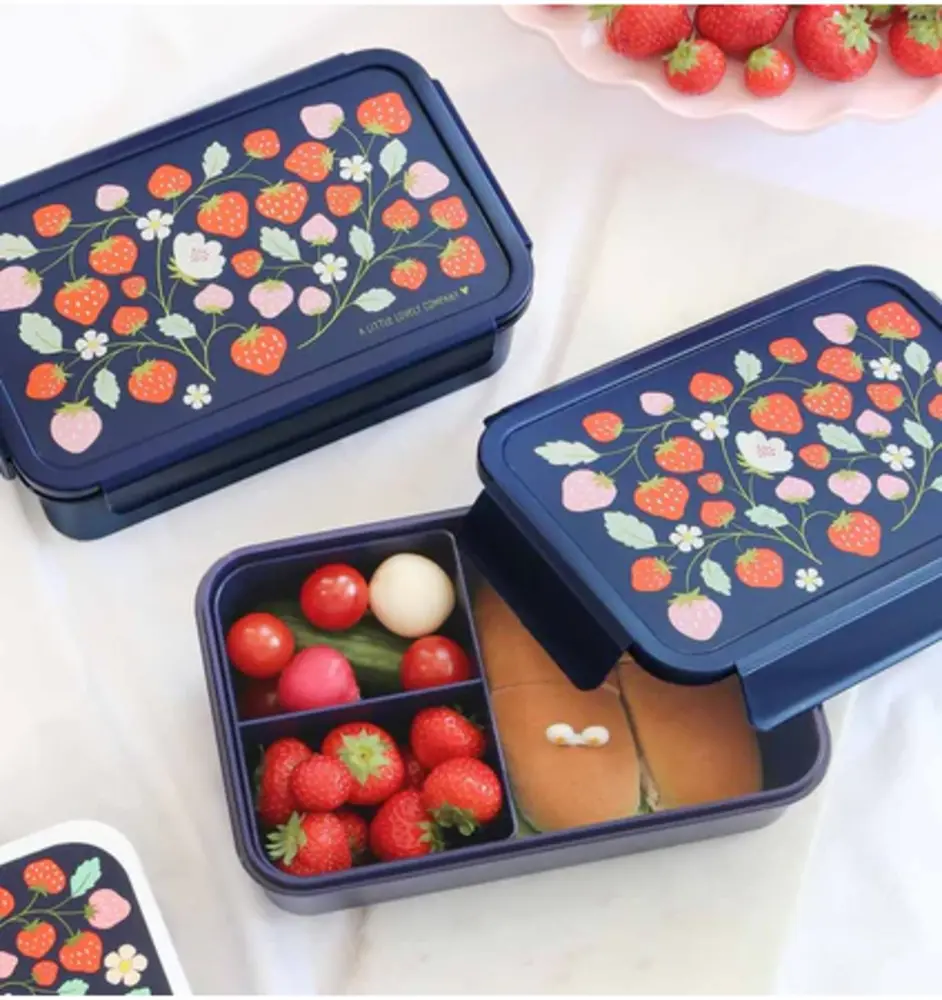 A Little Lovely Company Bento Lunchbox Aardbeien A Little Lovely Company Bento Lunchbox Aardbeien