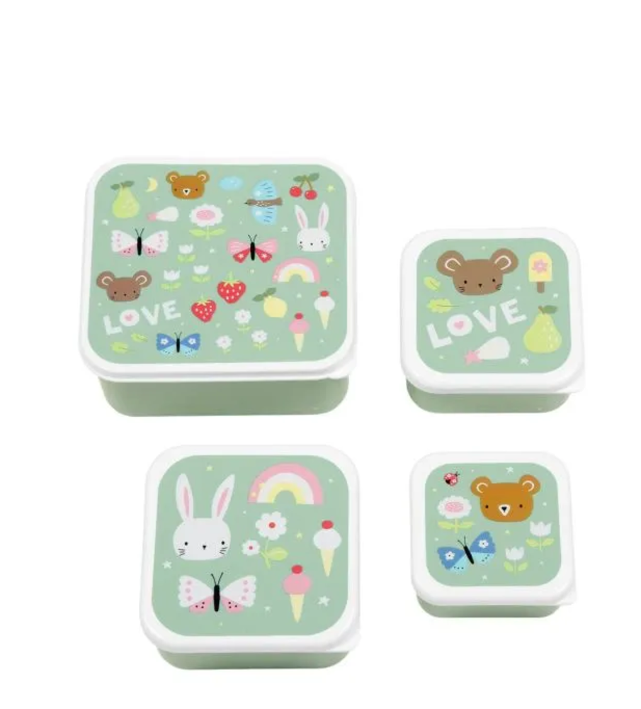A Little Lovely Company Lunch & snack box set Joy A Little Lovely Company Lunch & snack box set Joy