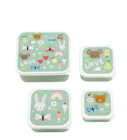 A Little Lovely Company Lunch & snack box set Joy A Little Lovely Company Lunch & snack box set Joy