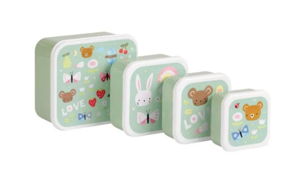 A Little Lovely Company Lunch & snack box set Joy A Little Lovely Company Lunch & snack box set Joy