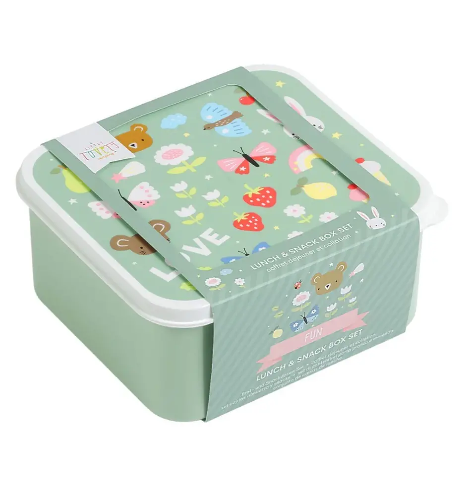 A Little Lovely Company Lunch & snack box set Joy A Little Lovely Company Lunch & snack box set Joy