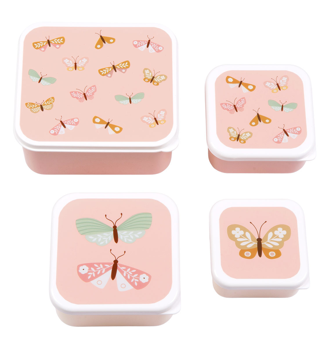 Lunch &amp; snack box set Vlinders afbeelding