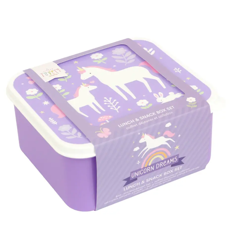 A Little Lovely Company Lunch & Snack Box Set Unicorn Dreams A Little Lovely Company Lunch & Snack Box Set Unicorn Dreams