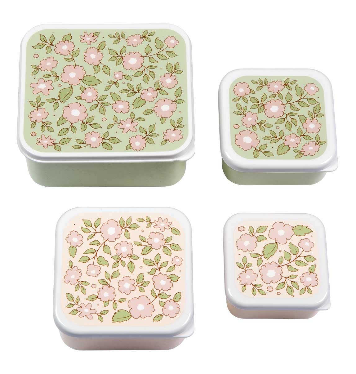 Lunch &amp; snack box set Bloesems Roze afbeelding