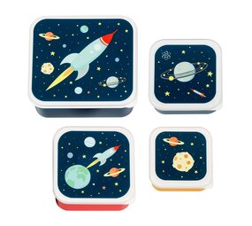 A Little Lovely Company Lunch & snack box set Ruimte A Little Lovely Company Lunch & snack box set Ruimte