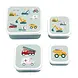 A Little Lovely Company Lunch & Snack Box Set Voertuigen A Little Lovely Company Lunch & Snack Box Set Voertuigen