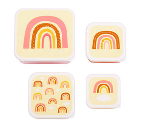 A Little Lovely Company Lunch & snack box set Regenbogen A Little Lovely Company Lunch & snack box set Regenbogen