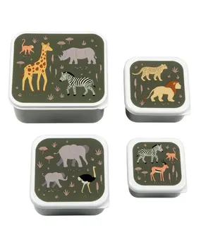 A Little Lovely Company Lunch & Snack Box Set Savanne