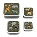 A Little Lovely Company Lunch & Snack Box Set Savanne A Little Lovely Company Lunch & Snack Box Set Savanne