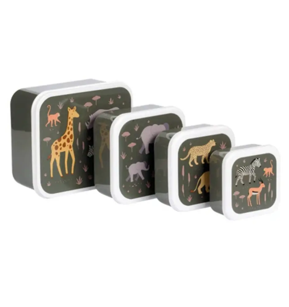 A Little Lovely Company Lunch & Snack Box Set Savanne A Little Lovely Company Lunch & Snack Box Set Savanne