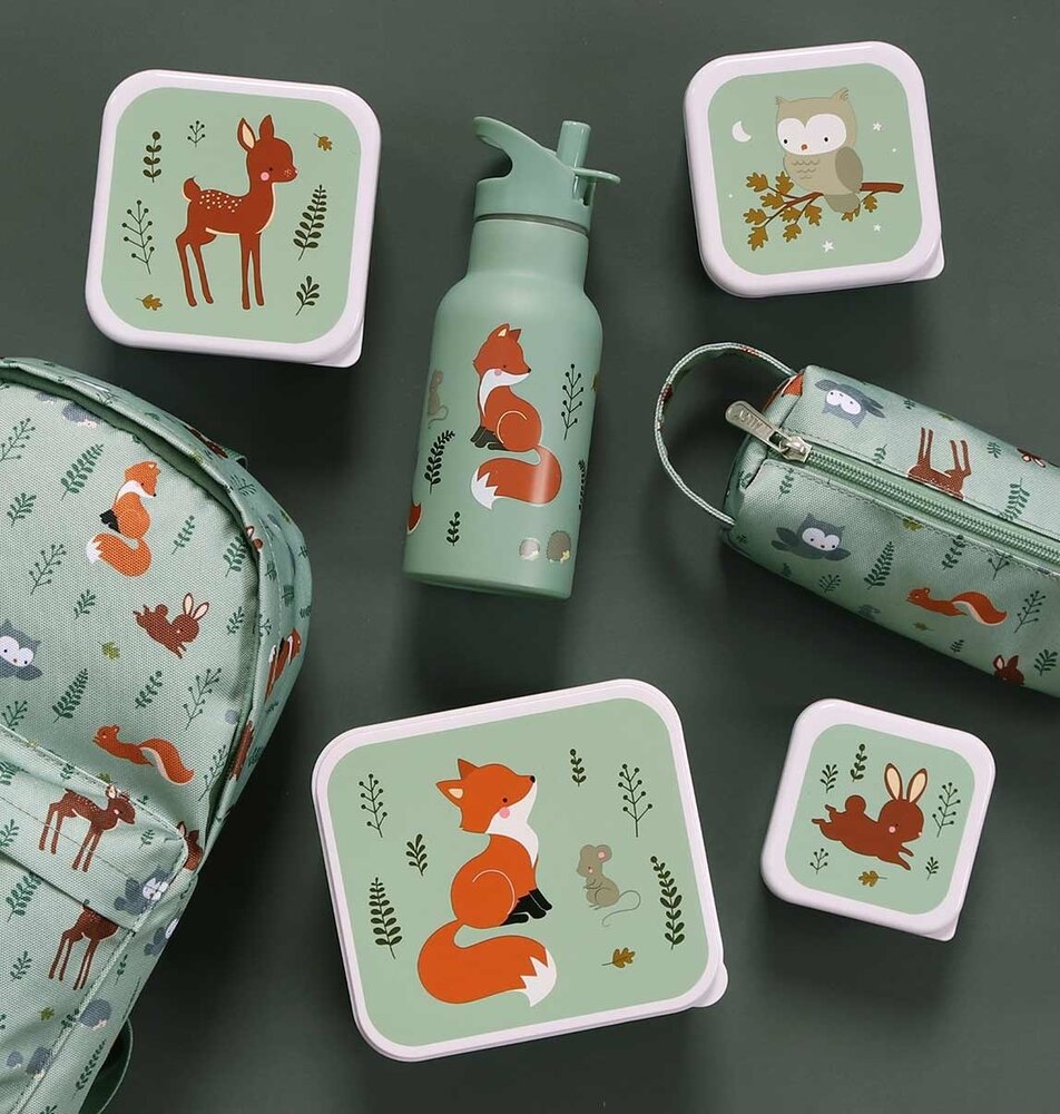 A Little Lovely Company Lunch & snack box set Bosvriendjes A Little Lovely Company Lunch & snack box set Bosvriendjes