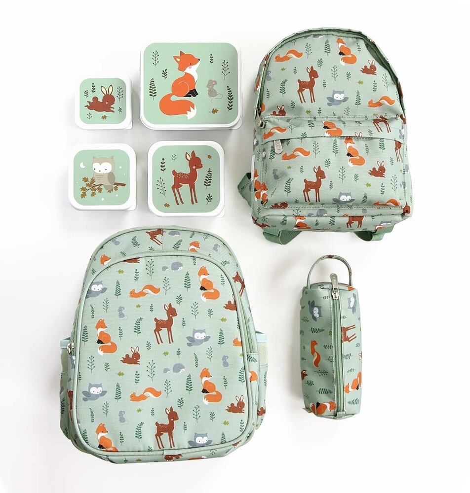 A Little Lovely Company Lunch & snack box set Bosvriendjes A Little Lovely Company Lunch & snack box set Bosvriendjes