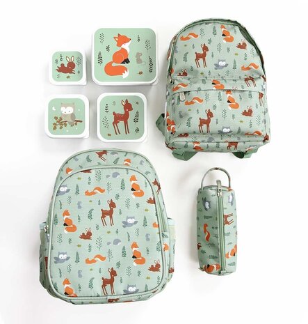 A Little Lovely Company Lunch & snack box set Bosvriendjes A Little Lovely Company Lunch & snack box set Bosvriendjes