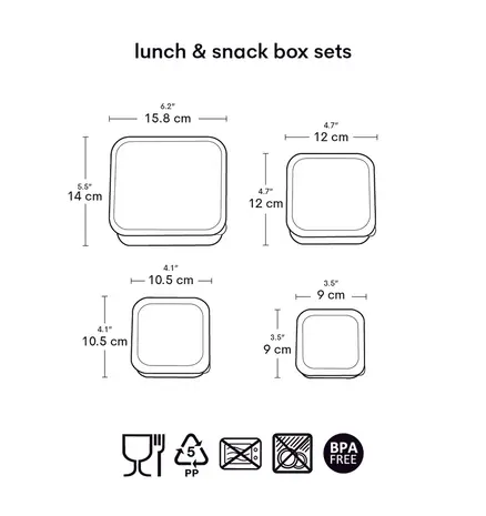 A Little Lovely Company Lunch & snack box set Bosvriendjes A Little Lovely Company Lunch & snack box set Bosvriendjes