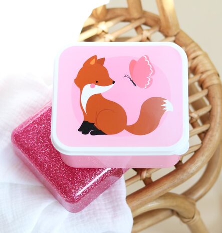 A Little Lovely Company Lunch & snack box set Bosvriendjes Roze