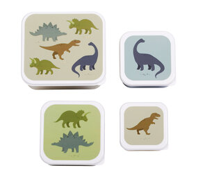 A Little Lovely Company Lunch & snack box set Dinosaurussen A Little Lovely Company Lunch & snack box set Dinosaurussen