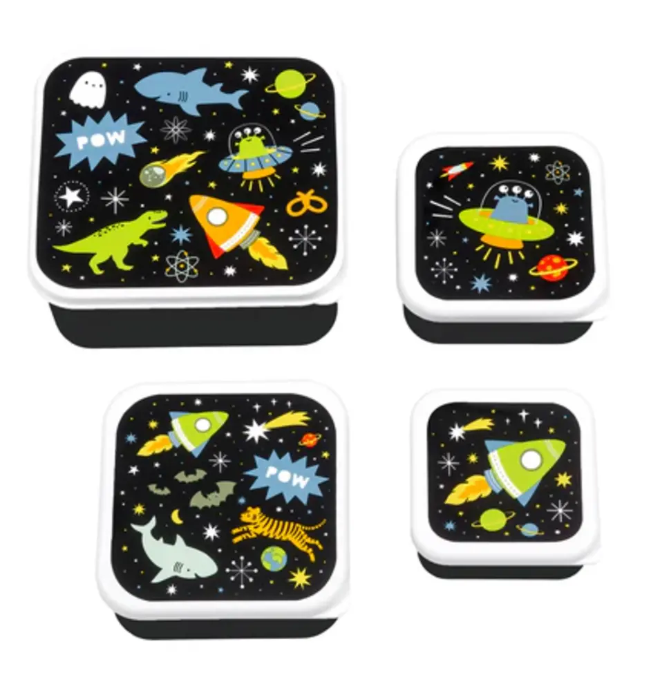 A Little Lovely Company Lunch & Snack Box Set Galaxy A Little Lovely Company Lunch & Snack Box Set Galaxy