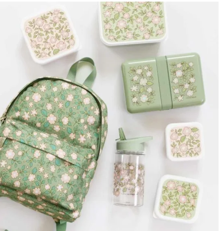 A Little Lovely Company Lunch box Bloesems Salie A Little Lovely Company Lunch box Bloesems Salie