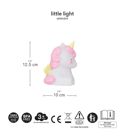 A Little Lovely Company Little Light Eenhoorn