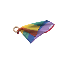 Little Botanic Label Playcycle Speeldoek met Houten Ring Regenboog Waves Little Botanic Label Playcycle Speeldoek met Houten Ring Regenboog Waves