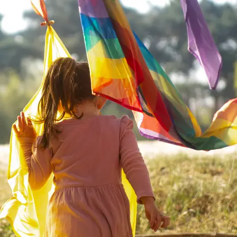Little Botanic Label Playcycle Speeldoek Regenboog Waves