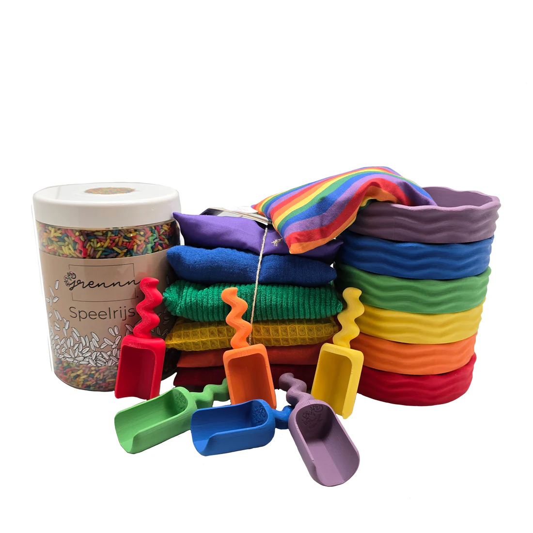 Grennn x Little Botanic Label Speelset Waves Regenboog afbeelding